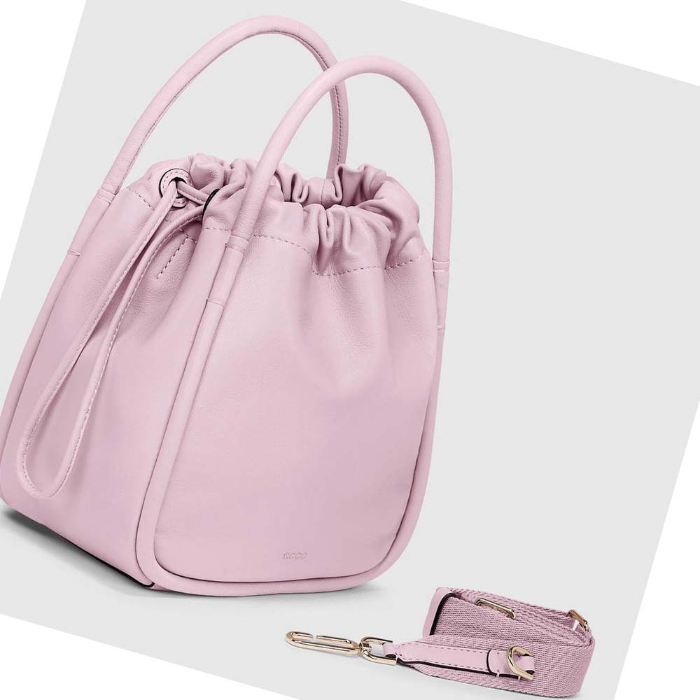 Men's Ecco Contact Drawstring Handbag Pink | Canada 737RVD